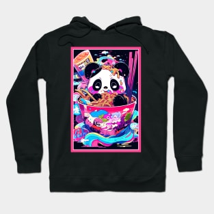 Anime Cute Panda eating Ramen | Cute Anime Panda Kawaii Design Hoodie